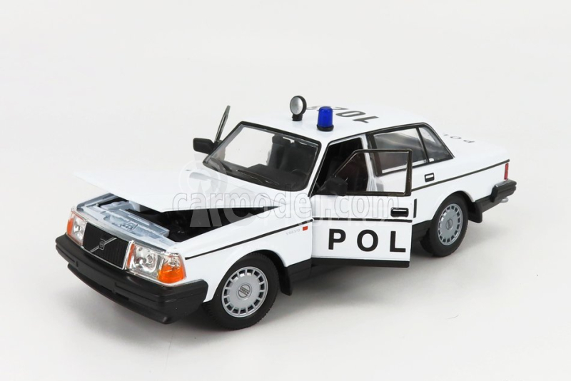 Welly Volvo 240 Gl Politi Denmark Police 1986 1:24 Bílá