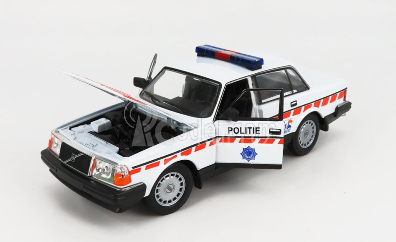 Welly Volvo 240 Gl Politie Dutch Police 1986 1:24 Bílá Oranžová