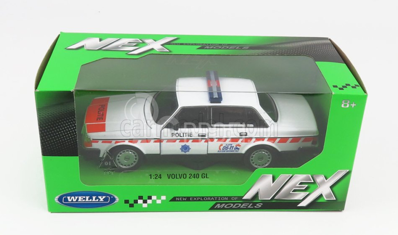 Welly Volvo 240 Gl Politie Dutch Police 1986 1:24 Bílá Oranžová