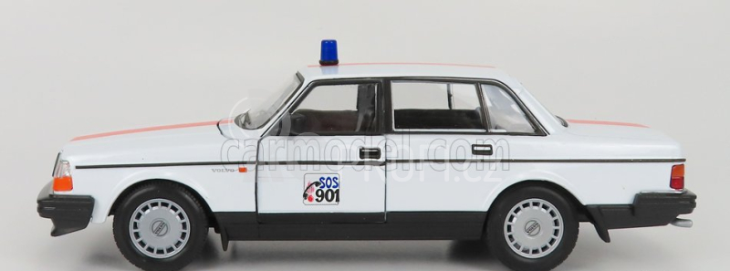 Welly Volvo 240 Gl Sos 901 Belgium Police 1986 1:24 Bílá Oranžová