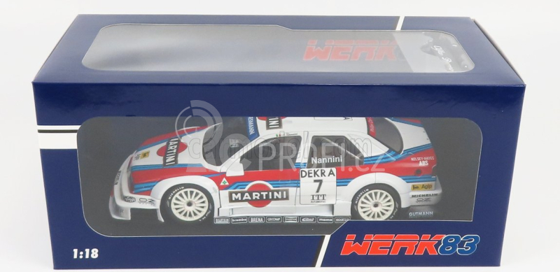 Werk83 Alfa romeo 155 V6 Ti Alfa Corse Martini Racing N 7 Dtm Itc 1995 Alessandro Nannini 1:18 Bílá