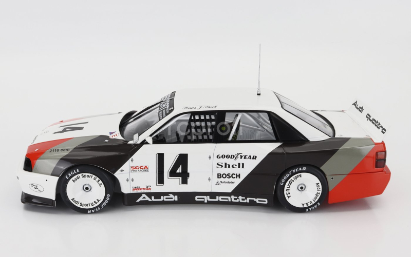 Werk83 Audi 200 Quattro Team Audi Sport N 14 Winner Cleverland Trans-am 1988 Hans Joachim Stuck 1:18 Bílá Šedá Červená