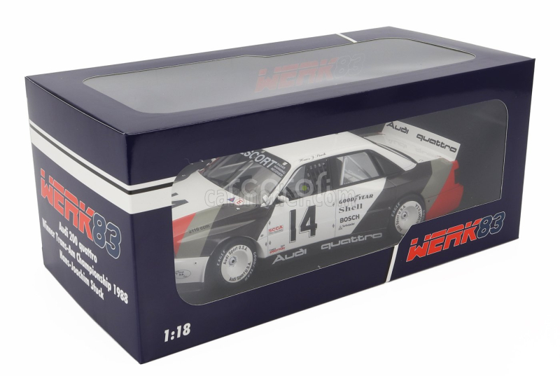 Werk83 Audi 200 Quattro Team Audi Sport N 14 Winner Cleverland Trans-am 1988 Hans Joachim Stuck 1:18 Bílá Šedá Červená