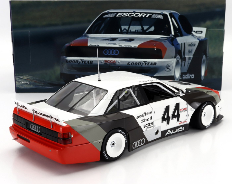 Werk83 Audi 200 Quattro Team Audi Sport N 44 Winner Trans-am Dallas 1988 Hurley Haywood 1:18 Bílá Šedá Červená