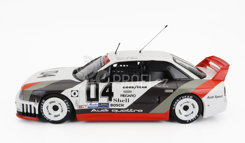 Werk83 Audi 90 Quattro Team Audi Sport N 4 Miller High Life 500km Imsa 1989 Walter Rohrl - Hans Joachim Stuck 1:18 Bílá Šedá Červená