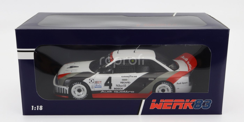 Werk83 Audi 90 Quattro Team Audi Sport N 4 Winner Imsa Laguna Seca 1989 Hans Joachim Stuck 1:18 Bílá Šedá Červená