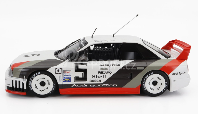 Werk83 Audi 90 Quattro Team Audi Sport N 5 500km Road America Imsa 1989 H.haywood - S.goodyear 1:18 Bílá Šedá Červená