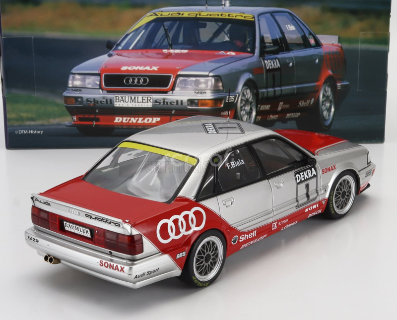 Werk83 Audi Quattro V8 Team Azr N 1 Dtm Season 1992 Frank Biela 1:18 Silver Red