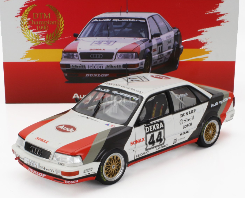 Werk83 Audi Quattro V8 Team Schmidt Motorsport Technik N 44 Winner Dtm Season 1990 Hans Joachim Stuck 1:18 Bílá Šedá Červená
