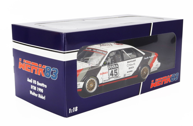 Werk83 Audi Quattro V8 Team Schmidt Motorsport Technik N 45 Dtm Season 1990 Walter Rohrl 1:18 Bílá Šedá Červená