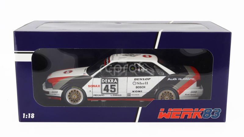 Werk83 Audi Quattro V8 Team Schmidt Motorsport Technik N 45 Dtm Season 1990 Walter Rohrl 1:18 Bílá Šedá Červená