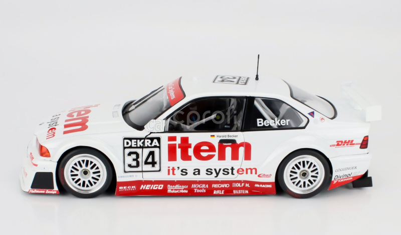 Werk83 BMW 3-series 325i Coupe (e36) Team Ws-dhl N 34 Dtm Season 1994 Harald Becker 1:18 Bílá Červená