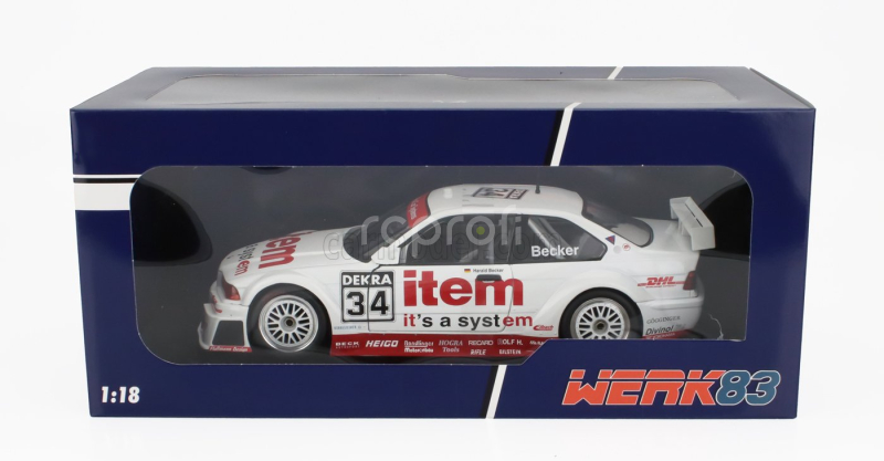 Werk83 BMW 3-series 325i Coupe (e36) Team Ws-dhl N 34 Dtm Season 1994 Harald Becker 1:18 Bílá Červená