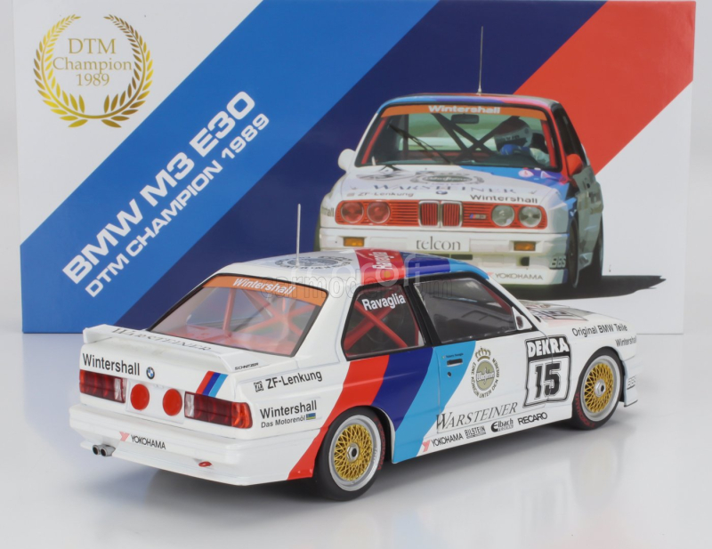 Werk83 BMW 3-series M3 (e30) Team Schnitzer Warsteiner N 15 Winner Dtm Season 1989 Roberto Ravaglia 1:18 Bílá Červená Modrá