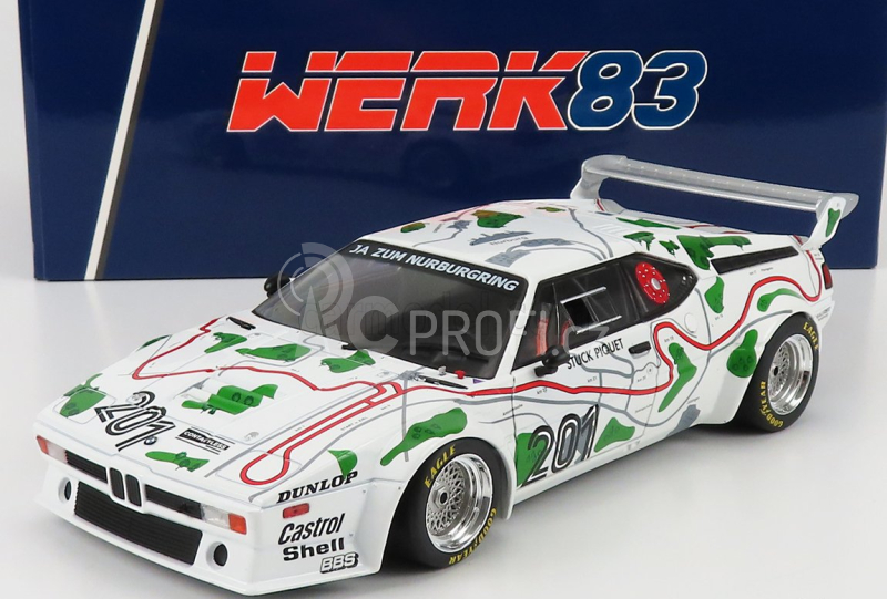 Werk83 BMW M1 (e26) Team Bmw Motorsport N 201 3rd 1000 Km Adac Nurburgring 1980 N.piquet - H.j.stuck 1:18 Bílá Zelená Červená