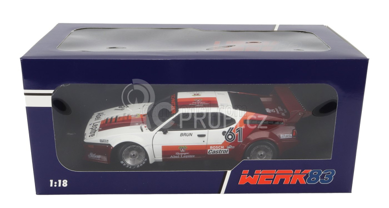 Werk83 BMW M1 M88 3.5l N 61 Procar Series Monaco Race 1980 Walter Brun 1:18 Červená Bílá