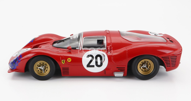 Werk83 Ferrari 330 P3 4.0l V12 Coupe Ch.0848 Team Ferrari Sefac N 20 24h Le Mans 1966 Ludovico Scarfiotti - Mike Parkes 1:18 Red