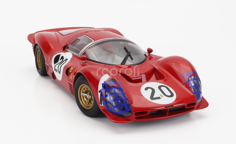 Werk83 Ferrari 330 P3 4.0l V12 Coupe Ch.0848 Team Ferrari Sefac N 20 24h Le Mans 1966 Ludovico Scarfiotti - Mike Parkes 1:18 Red