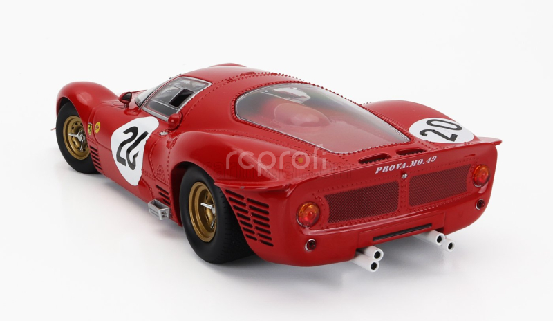 Werk83 Ferrari 330 P3 4.0l V12 Coupe Ch.0848 Team Ferrari Sefac N 20 24h Le Mans 1966 Ludovico Scarfiotti - Mike Parkes 1:18 Red