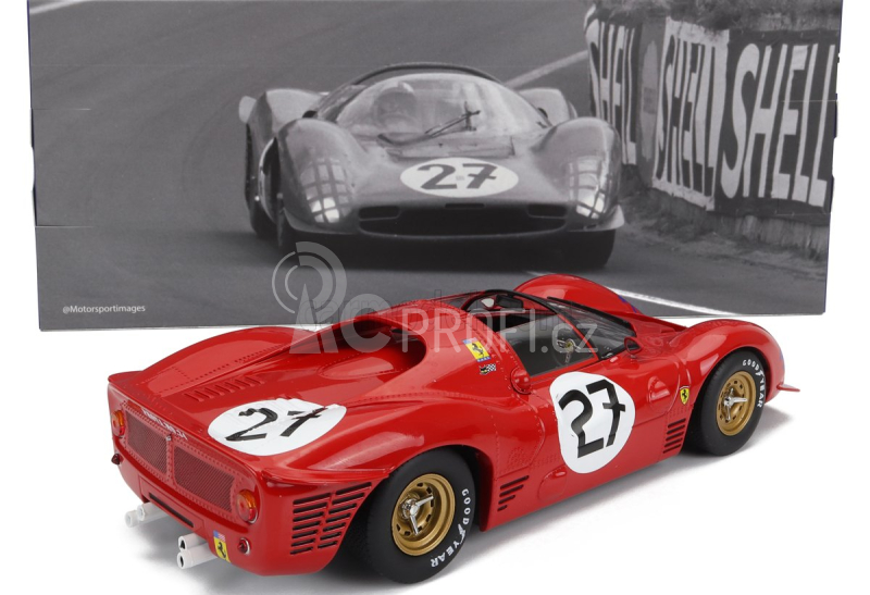 Werk83 Ferrari 330 P3 4.0l V12 Spider Team N.a.r.t. North American Racing N 27 24h Le Mans 1966 Pedro Rodriguez - Richie Ginther 1:18 Red