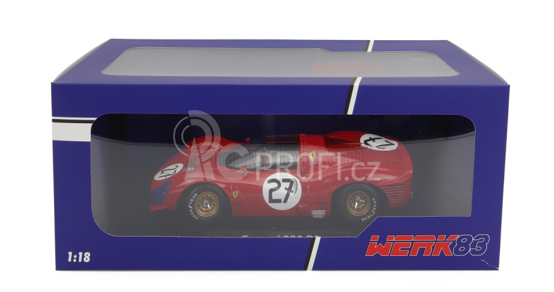 Werk83 Ferrari 330 P3 4.0l V12 Spider Team N.a.r.t. North American Racing N 27 24h Le Mans 1966 Pedro Rodriguez - Richie Ginther 1:18 Red