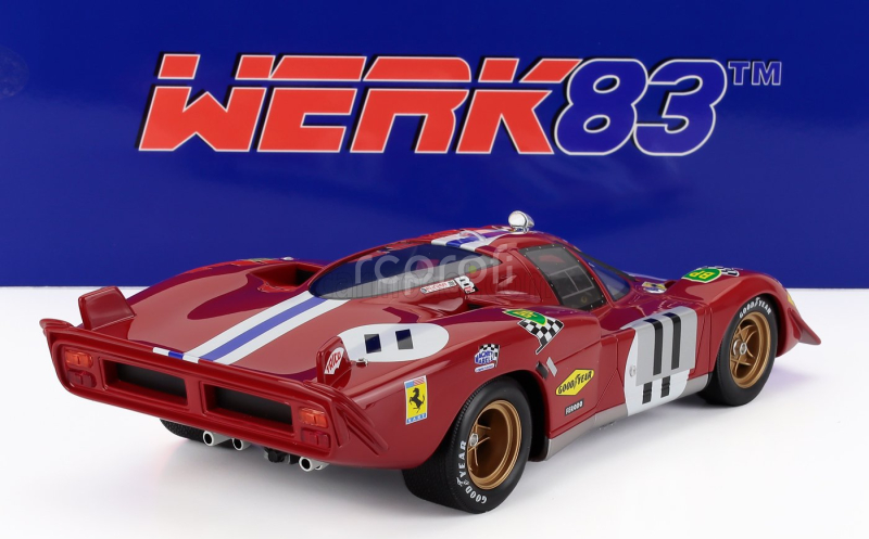 Werk83 Ferrari 512s 5.0l V12 Long Tail Team N.a.r.t.h. North American Racing N 11 4th 24h Le Mans 1970 Ronnie Bucknum - Sam Posey 1:18 Red