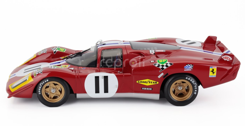 Werk83 Ferrari 512s 5.0l V12 Long Tail Team N.a.r.t.h. North American Racing N 11 4th 24h Le Mans 1970 Ronnie Bucknum - Sam Posey 1:18 Red