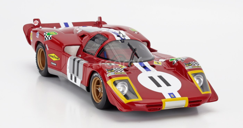 Werk83 Ferrari 512s 5.0l V12 Long Tail Team N.a.r.t.h. North American Racing N 11 4th 24h Le Mans 1970 Ronnie Bucknum - Sam Posey 1:18 Red