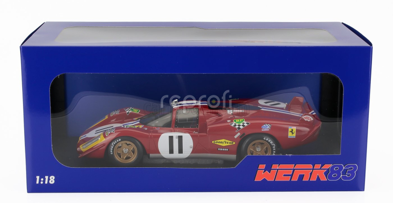 Werk83 Ferrari 512s 5.0l V12 Long Tail Team N.a.r.t.h. North American Racing N 11 4th 24h Le Mans 1970 Ronnie Bucknum - Sam Posey 1:18 Red