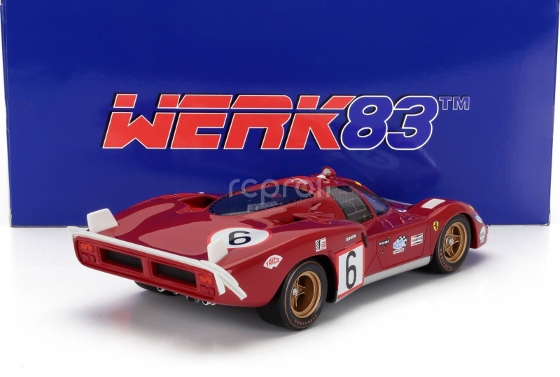 Werk83 Ferrari 512s 5.0l V12 Long Tail Team Sefac Spa Ferrari N 6 24h Le Mans 1970 Ignazio Giunti - Nino Vaccarella 1:18 Red