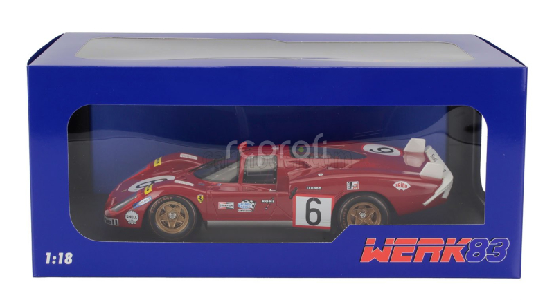 Werk83 Ferrari 512s 5.0l V12 Long Tail Team Sefac Spa Ferrari N 6 24h Le Mans 1970 Ignazio Giunti - Nino Vaccarella 1:18 Red