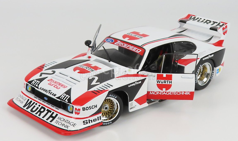 Werk83 Ford england Capri Gr.5 Würth N 2 Drm Champion 1981 Klaus Ludwig 1:18 Bílá Červená Černá