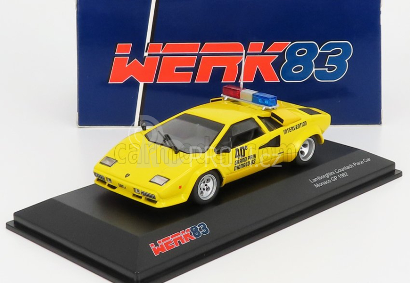 Werk83 Lamborghini Countach 5000s Safety Car F1 Gp Monaco 1982 1:43 Žlutá