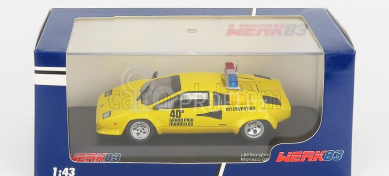 Werk83 Lamborghini Countach 5000s Safety Car F1 Gp Monaco 1982 1:43 Žlutá