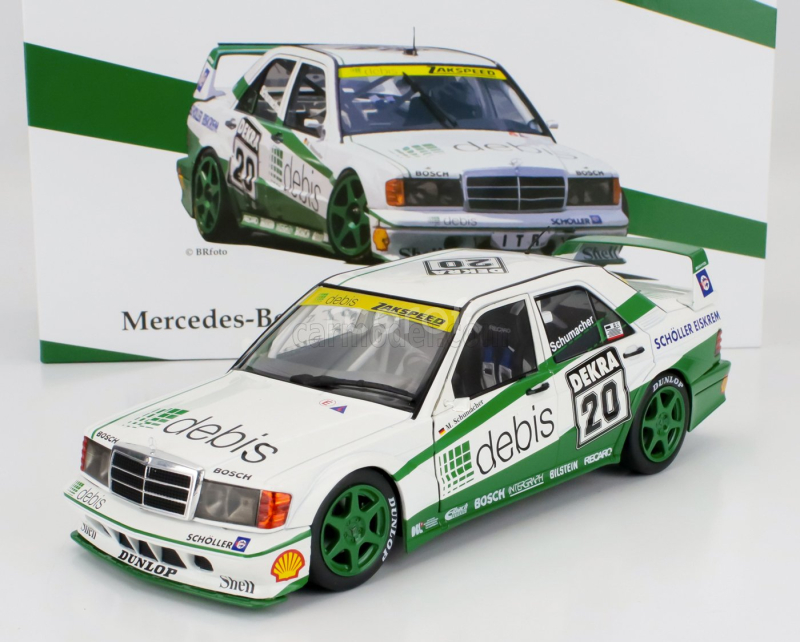 Werk83 Mercedes benz 190e Evo2 Team Zakspeed Racing N 20 Norisring Race Dtm 1991 Michael Schumacher 1:18 Bílá Zelená