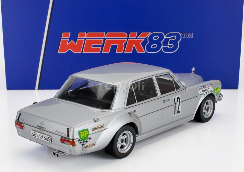 Werk83 Mercedes benz 300 Sel 6.8 Amg N 12 12h Paul Ricard 1971 Klaus Behrmann - Jean Pierre Jabouille - Jose Dolhem 1:18 Silver