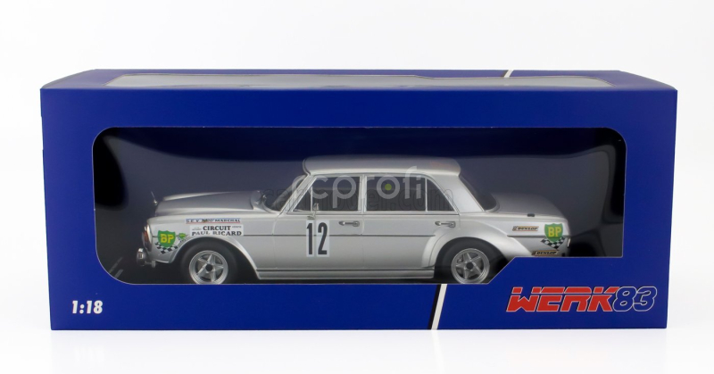 Werk83 Mercedes benz 300 Sel 6.8 Amg N 12 12h Paul Ricard 1971 Klaus Behrmann - Jean Pierre Jabouille - Jose Dolhem 1:18 Silver