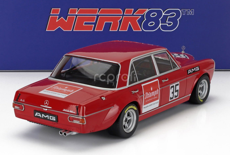 Werk83 Mercedes benz 300 Sel 6.8 Amg N 35 Sudwestpokal Hockenheim 1971 Helmut Kelleners 1:18 Red