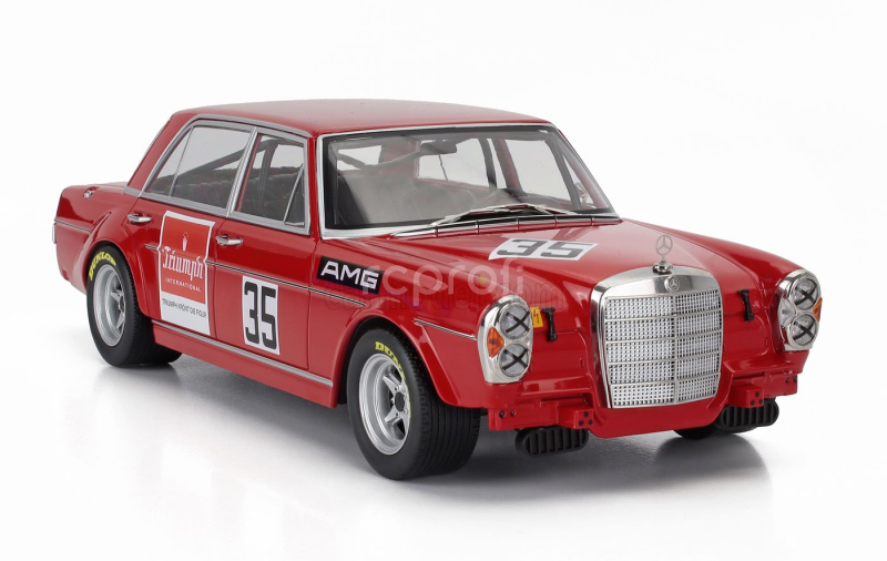 Werk83 Mercedes benz 300 Sel 6.8 Amg N 35 Sudwestpokal Hockenheim 1971 Helmut Kelleners 1:18 Red