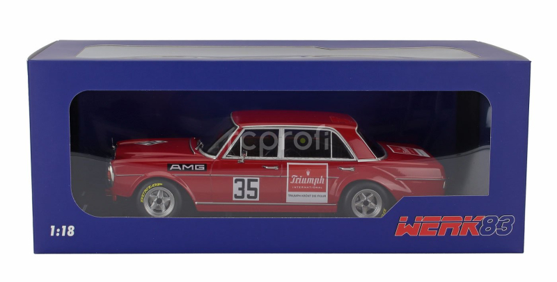 Werk83 Mercedes benz 300 Sel 6.8 Amg N 35 Sudwestpokal Hockenheim 1971 Helmut Kelleners 1:18 Red