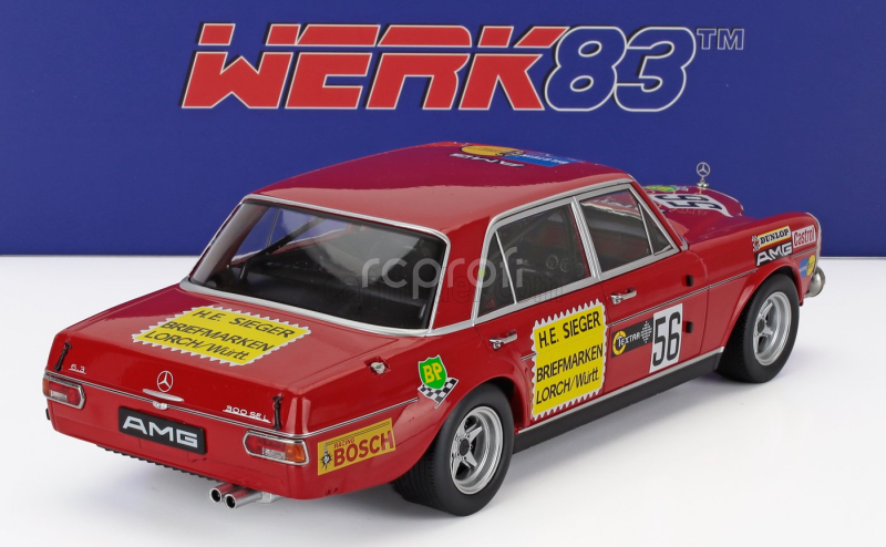 Werk83 Mercedes benz 300 Sel 6.8 Amg N 56 200 Miles Nuremberg 1972 Hans Heyer 1:18 Red