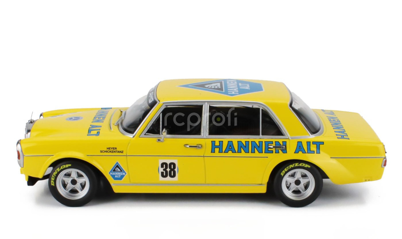 Werk83 Mercedes benz 300 Sel 6.8 Team Hannen Alt N 38 Hockenheim 1971 Hans Heyer 1:18 Žlutá