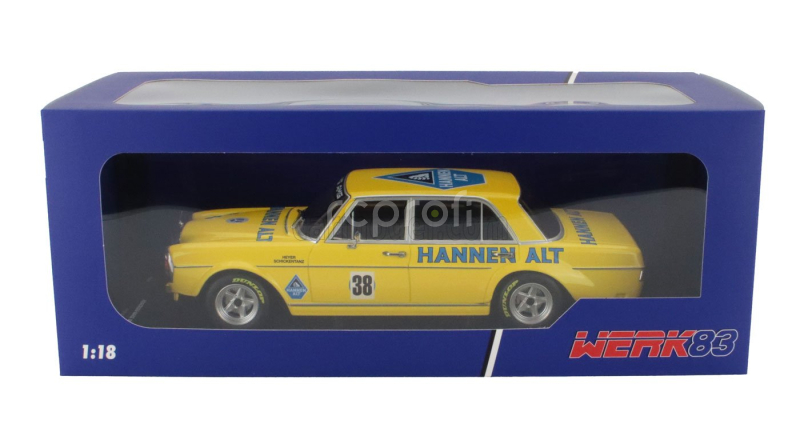 Werk83 Mercedes benz 300 Sel 6.8 Team Hannen Alt N 38 Hockenheim 1971 Hans Heyer 1:18 Žlutá