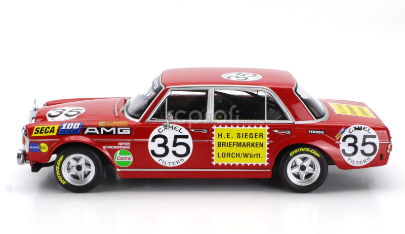 Werk83 Mercedes benz 300 Sel 6.8 Team Mercedes Amg N 35 2nd 24h Spa Francorchamps 1971 Hans Heyer - Clemens Schickentanz 1:18 Red