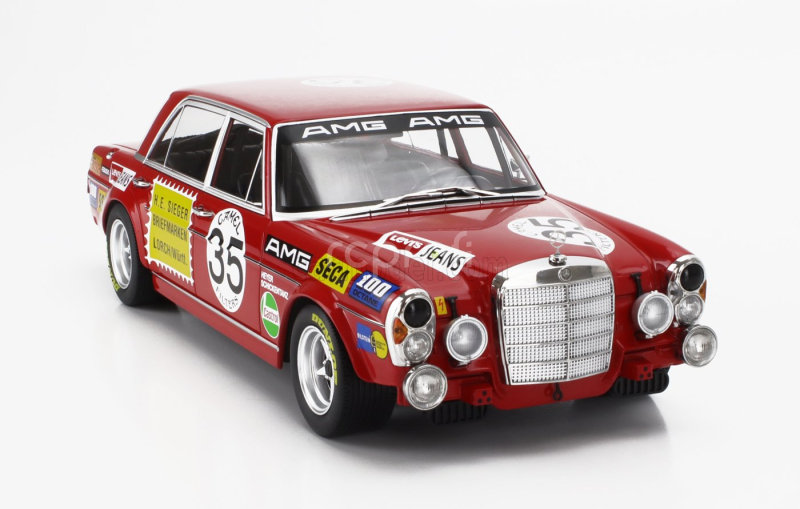 Werk83 Mercedes benz 300 Sel 6.8 Team Mercedes Amg N 35 2nd 24h Spa Francorchamps 1971 Hans Heyer - Clemens Schickentanz 1:18 Red
