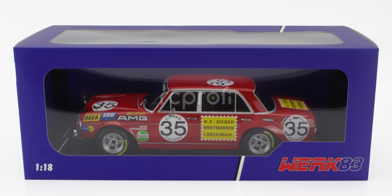 Werk83 Mercedes benz 300 Sel 6.8 Team Mercedes Amg N 35 2nd 24h Spa Francorchamps 1971 Hans Heyer - Clemens Schickentanz 1:18 Red