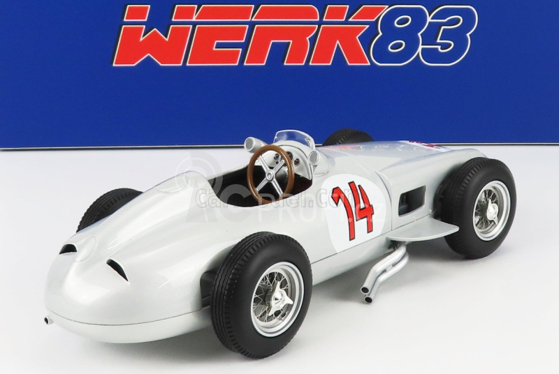 Werk83 Mercedes benz F1  W196 N 14 2nd Belgium Gp 1955 Stirling Moss 1:18 Silver