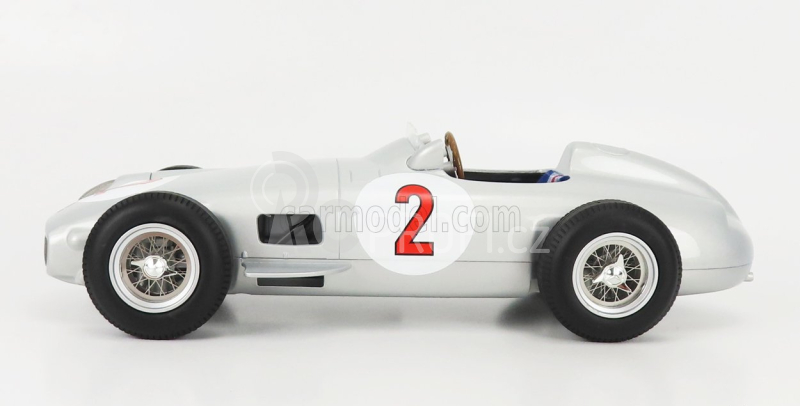 Werk83 Mercedes benz F1 W196 N 2 Monaco Gp World Champion 1955 Juan Manuel Fangio 1:18 Silver