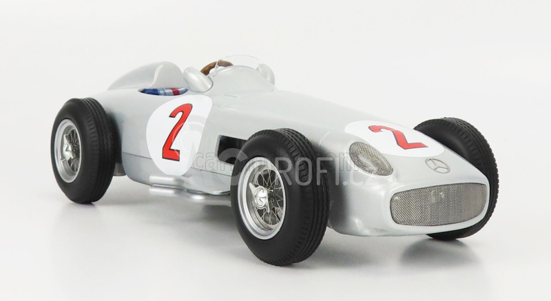 Werk83 Mercedes benz F1 W196 N 2 Monaco Gp World Champion 1955 Juan Manuel Fangio 1:18 Silver