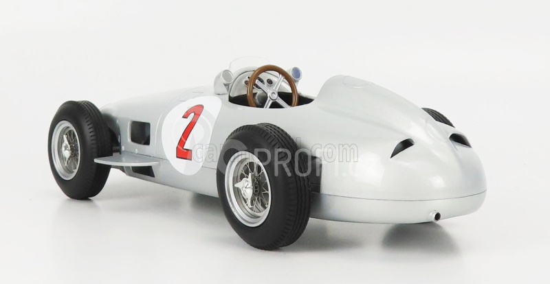 Werk83 Mercedes benz F1 W196 N 2 Monaco Gp World Champion 1955 Juan Manuel Fangio 1:18 Silver
